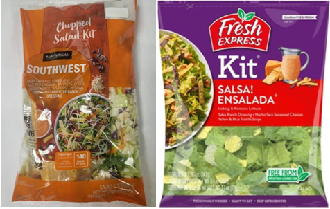 Fresh Express recalled two salad kits with condiment packs containing recalled cheese due to Listeria monocytogenes