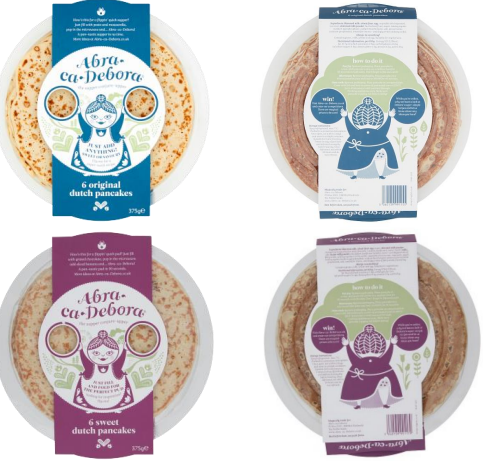 Cérélia recalled two types of Abra-ca-Debora Dutch Pancakes from the UK markets due to Listeria monocytogenes