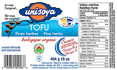 CFIA reported that Unisoya Organic Tofu – Fine Herbs was recalled due to Listeria monocytogenes