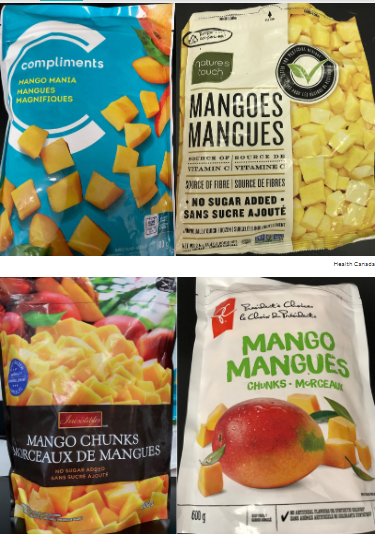 Four brands of frozen mango were recalled due to Hepatitis A contamination