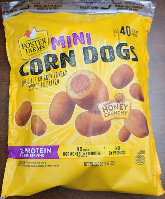 House of Raeford Recalls Foster Farms Mini Chicken Corn Dog due to possible spoilage
