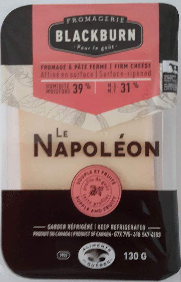 In Canada Fromagerie Blackburn brand Le Napoléon – Firm Cheese recalled due to Listeria monocytogenes