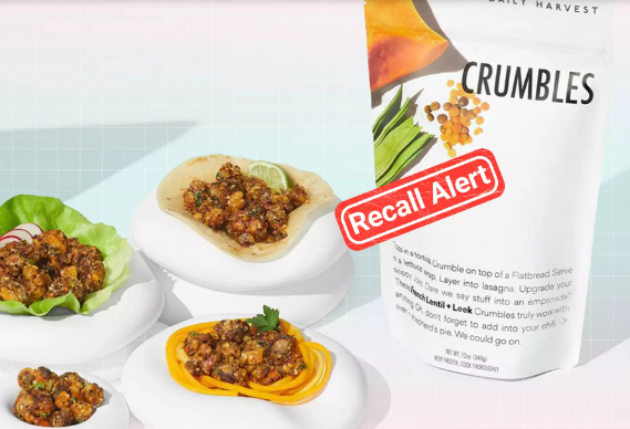 Daily Harvest Issues voluntary recall of French Lentil + Leek Crumbles due to 470 consumer complaints