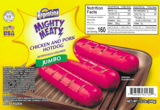 Espi’s Sausage and Tocino recalled ready-to-eat chicken and pork hot dog products due to Listeria