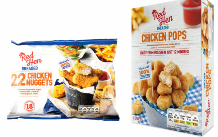 Lidl GB recalled Red Hen Breaded Chicken Nuggets and Red Hen Southern Fried Chicken Pops due to salmonella
