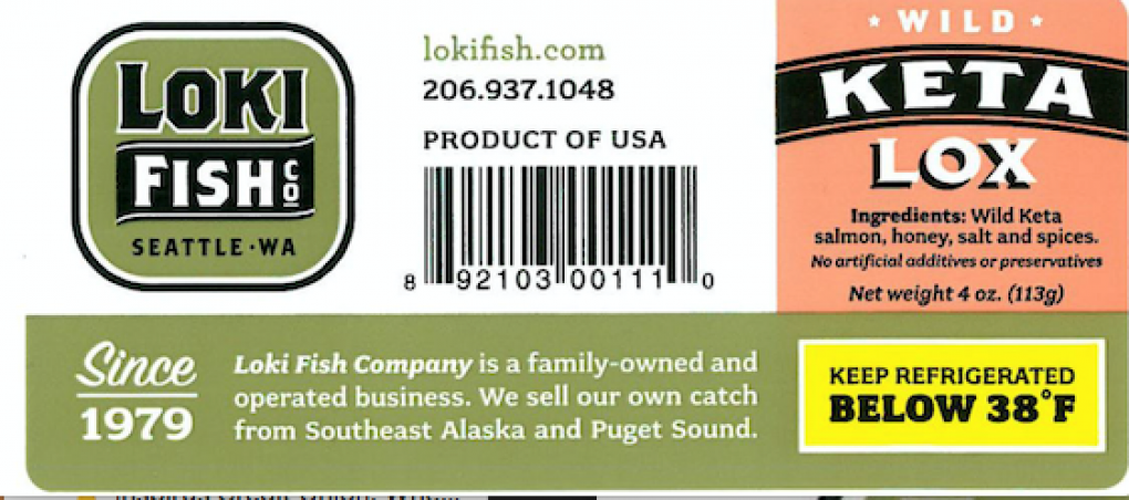 Loki Fish Company Recalls Keta Salmon Lox due to Listeria monocytogenes