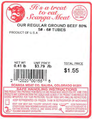 Scanga Meat Company recalls ground beef due to E. coli O103 Contamination