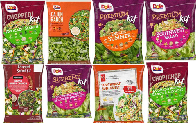 Dole Fresh Vegetables announces the recall of salad kits due to Listeria monocytogenes