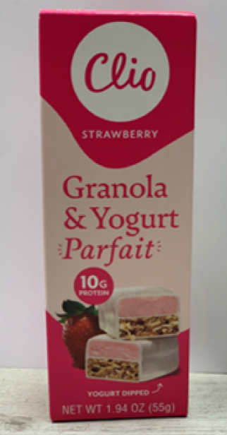 Clio Snacks recalls Strawberry Granola & Greek Yogurt Parfait Bars from Walmart stores due to Listeria monocytogenes
