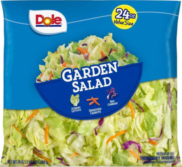 Dole Fresh Vegetables recalls salads processed at Springfield OH and Soledad CA facilities containing iceberg lettuce Due to Listeria monocytogenes