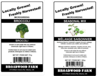 Broadwood Farm microgreens recalled in Canada due to Salmonella