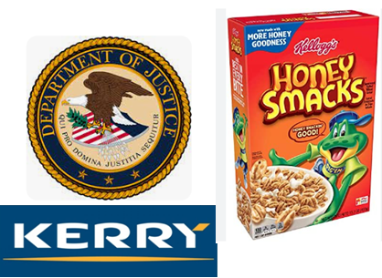 Kerry Inc. pleads guilty and agrees to pay $19.228 M for food safety violations linked to the 2018 Salmonella Outbreak in the cereal Honey Smacks