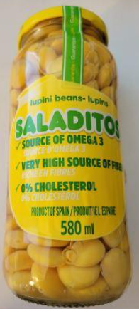 In Canada, Saladitos brand Lupini Beans were recalled due to Clostridium botulinum