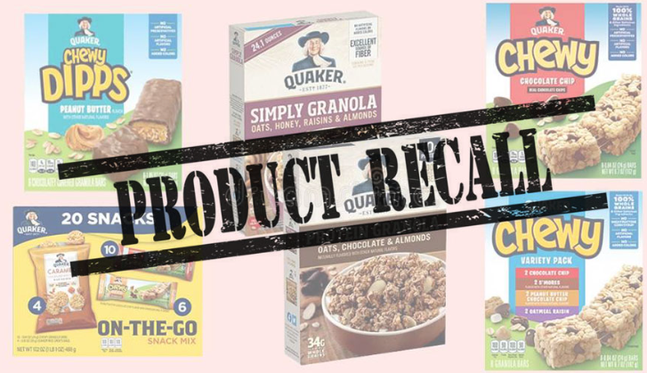 Update: Quaker issues a revised recall notice with additional products due to Salmonella