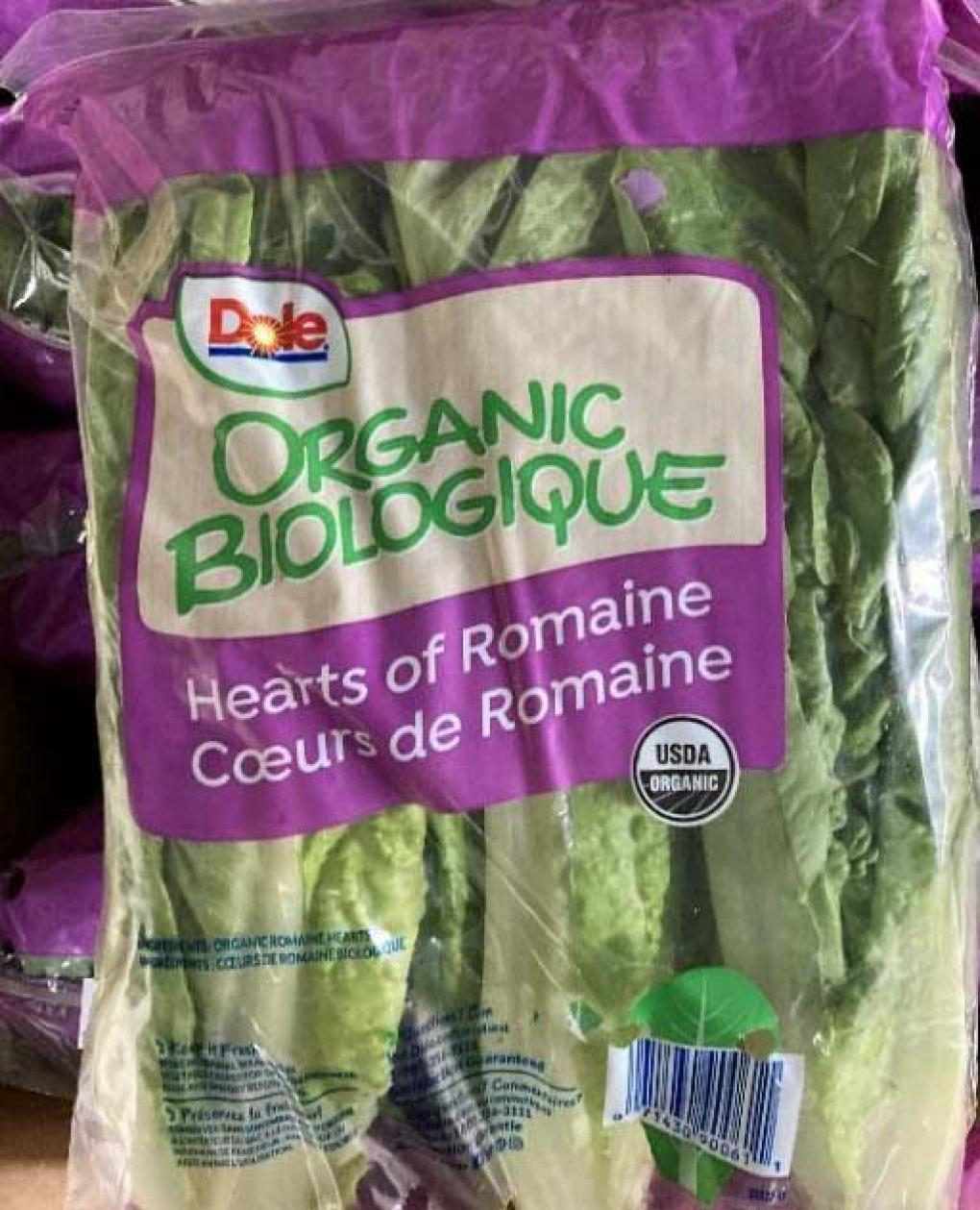 Dole Announces recall of organic romaine hearts due to E. coli