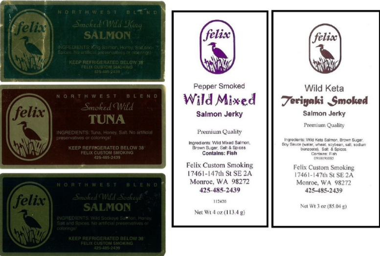 Listeria contamination found in Felix Custom Smoking Seafood products