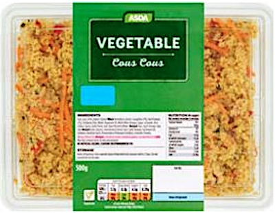 ASDA vegetable Cous Cous recalled in the UK due to contamination with salmonella