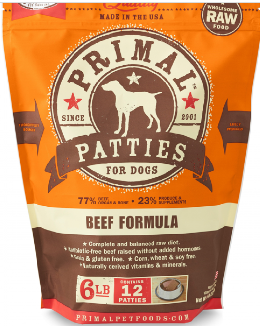 Primal Pet Foods recalls a lot of raw frozen patties due to contamination with Listeria Monocytogenes
