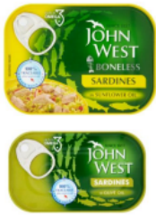 The UK reported the recall of John West Sardine products due to microbiological contamination