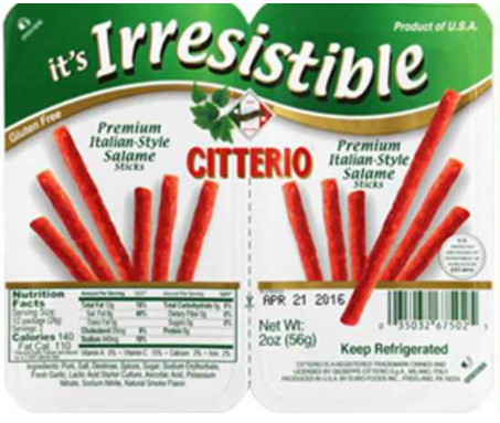 Citterio Salame Sticks Are Linked to a Salmonella Outbreak in Minnesota