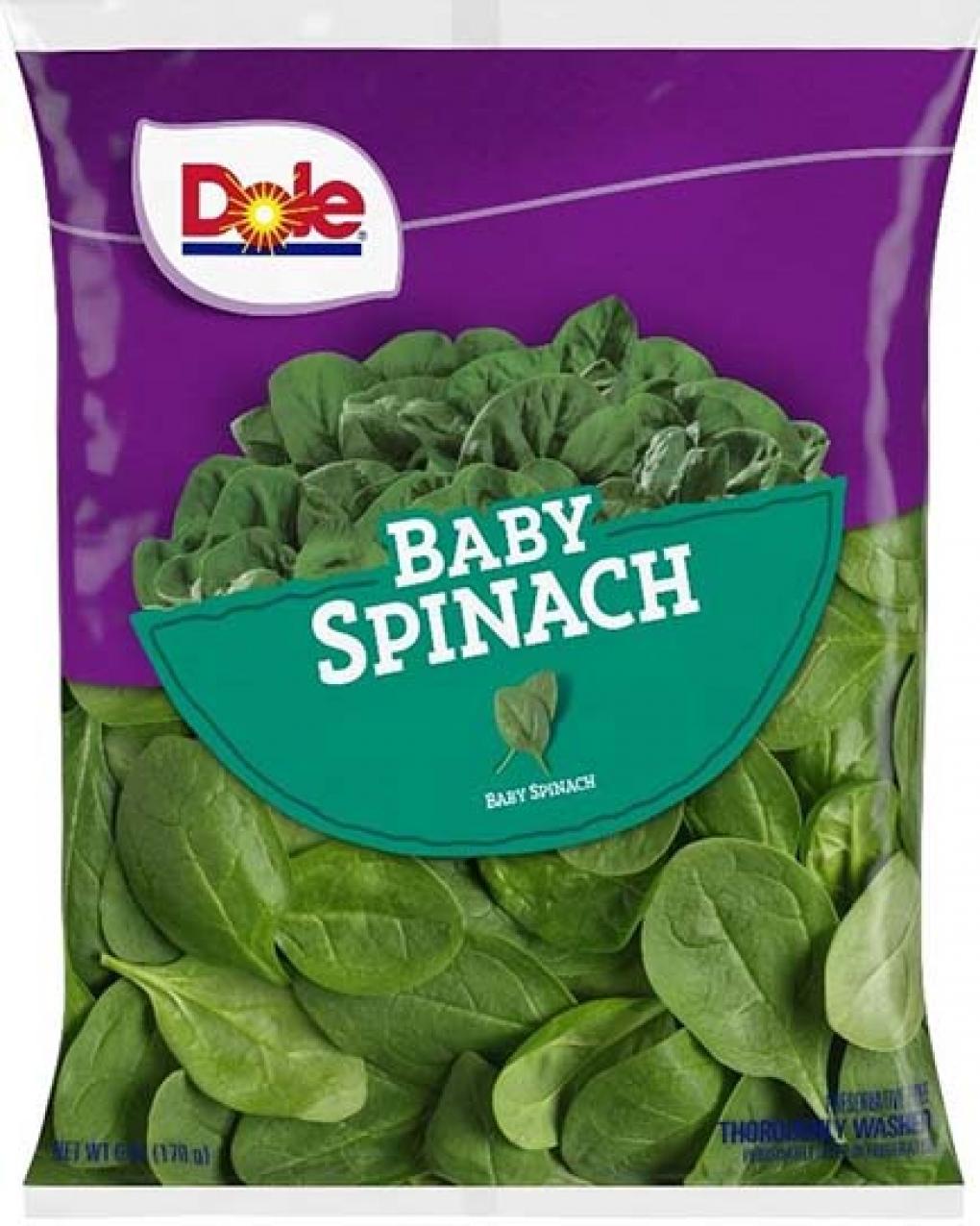 Baby Spinach Produced by Dole Fresh Vegetables Recalled due to Salmonella