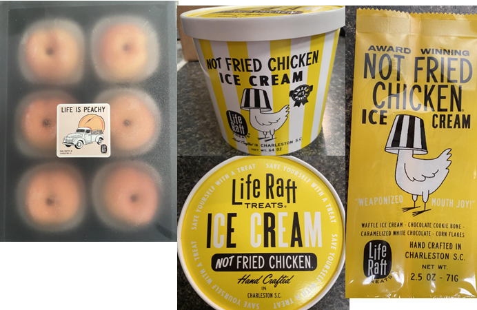 Life Raft Treats recalled ice cream, Not Fried Chicken and Life Is Peachy, due to Listeria Monocytogenes contamination