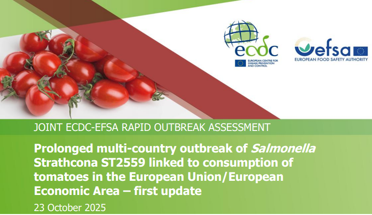 Prolonged multi-country outbreak of Salmonella Strathcona ST2559 in the EU linked to consumption of tomatoes, first update