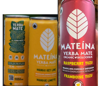 Mateína Yerba Mate Sparkling Energy Infusions were recalled due to caffeine labeling requirements