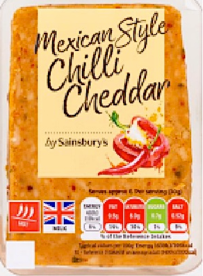 FSA reported that Sainsbury’s Mexican Style Chilli Cheddar was recalled in the UK due to Salmonella